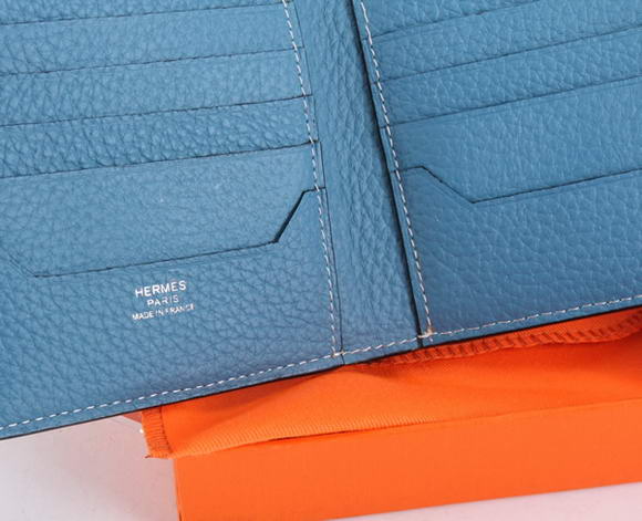 Cheap Fake Hermes MC Socrate Wallet H6002 Blue